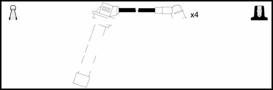 Kit de câbles d'allumage LEMARK HOES266