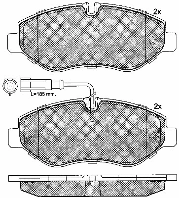 Kit de plaquettes de frein, frein à disque BSF 10936
