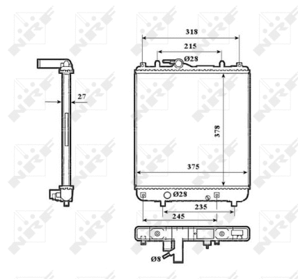 Radiateur, refroidissement du moteur NRF 53825
