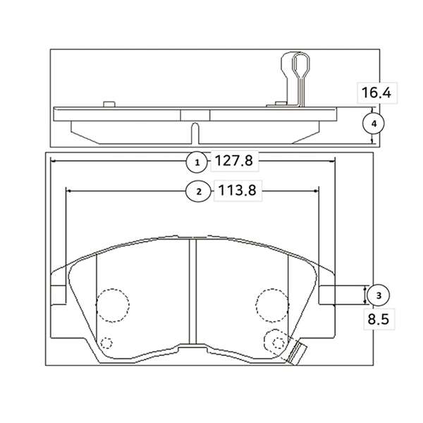 Kit de plaquettes de frein, frein à disque CTR GK0572