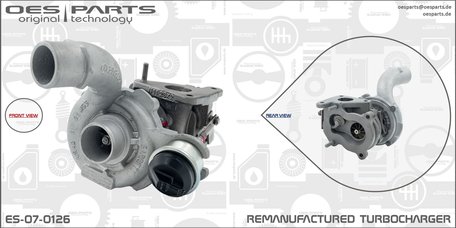 Turbocompresseur, suralimentation OES PARTS ES-07-0126
