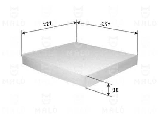 Filtre, air de l'habitacle AKRON-MALÒ 1531351