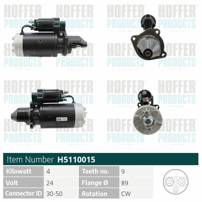 Démarreur HOFFER H5110015