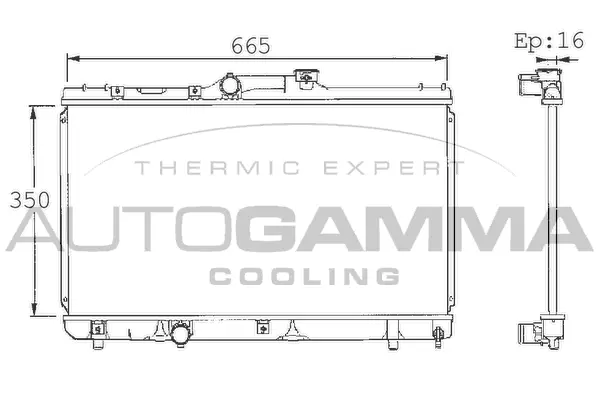 Radiateur, refroidissement du moteur AUTOGAMMA 101354