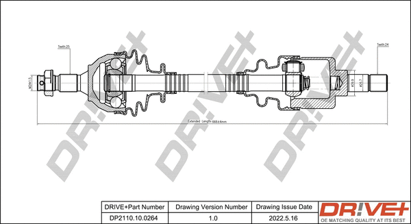 Arbre de transmission Dr!ve+ DP2110.10.0264