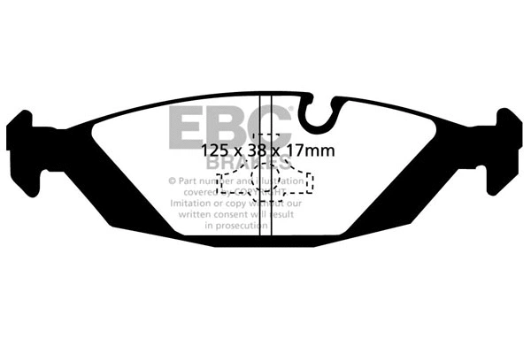 Kit de plaquettes de frein, frein à disque EBC Brakes DP3447C
