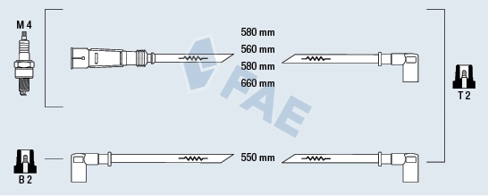 Kit de câbles d'allumage FAE 85020