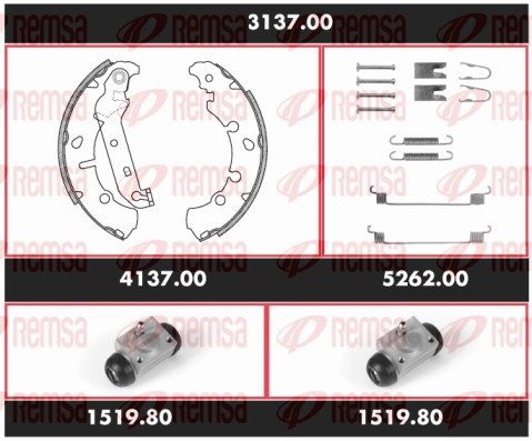 Kit de freins, freins à tambours REMSA 3137.00