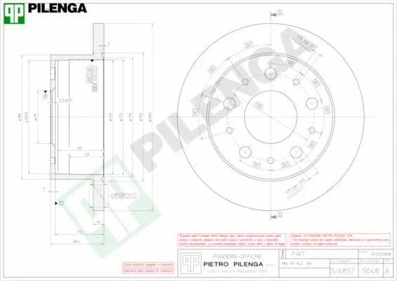 Disque de frein PILENGA 5048