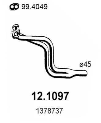 Tuyau d'échappement ASSO 12.1097