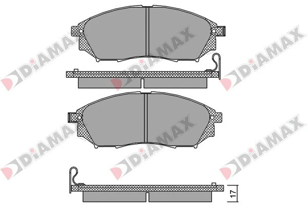 Kit de plaquettes de frein, frein à disque DIAMAX N09273