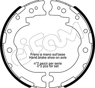 Jeu de mâchoires de frein, frein de stationnement CIFAM 153-637
