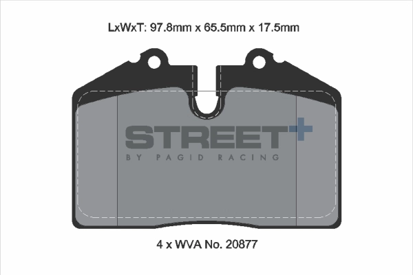 Kit de plaquettes de frein, frein à disque PAGID Racing T8002SP2001