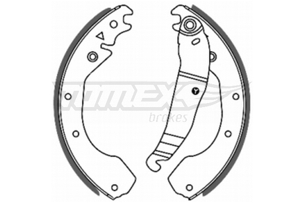 Jeu de mâchoires de frein TOMEX Brakes TX 20-56