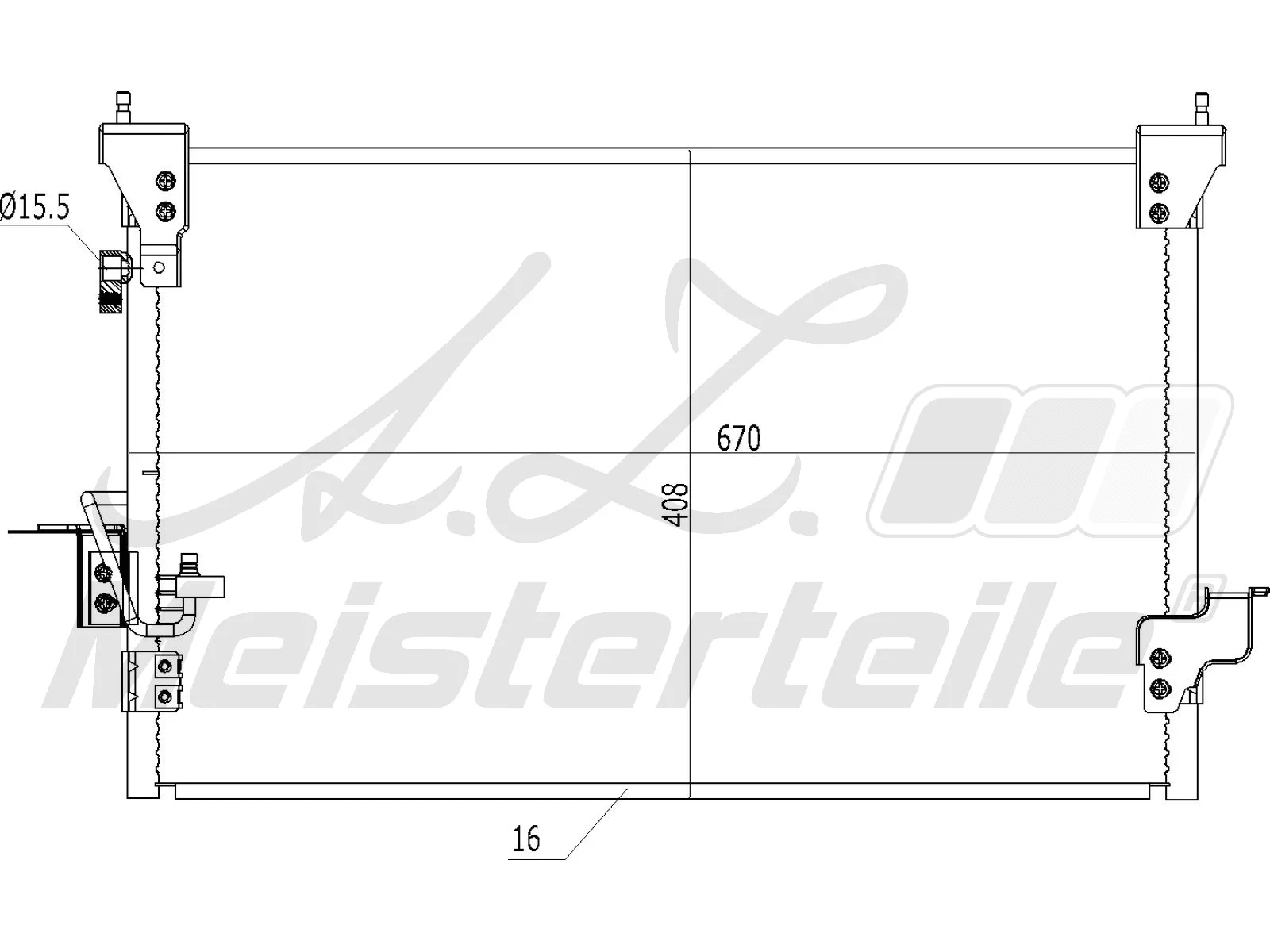 Condenseur, climatisation A.Z. Meisterteile AZMT-45-030-1411