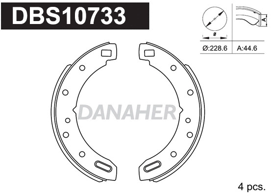 Jeu de mâchoires de frein DANAHER DBS10733
