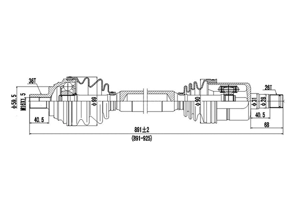 Arbre de transmission DYNAMATRIX DDS261094