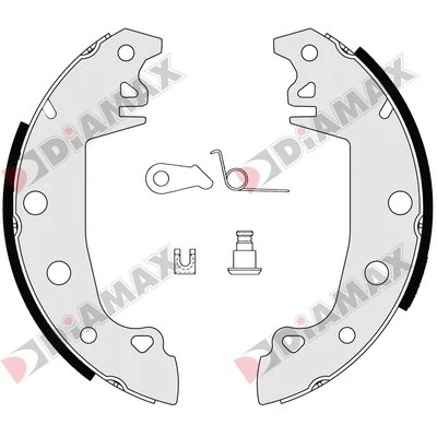 Jeu de mâchoires de frein DIAMAX N01020