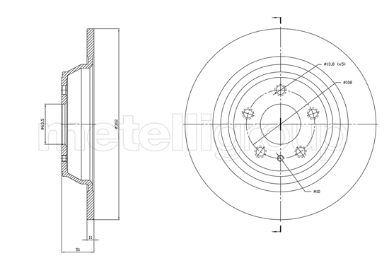 Disque de frein CIFAM 800-1786C