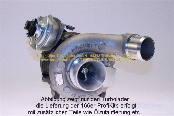 Turbocompresseur, suralimentation SCHLÜTTER TURBOLADER 166-00395