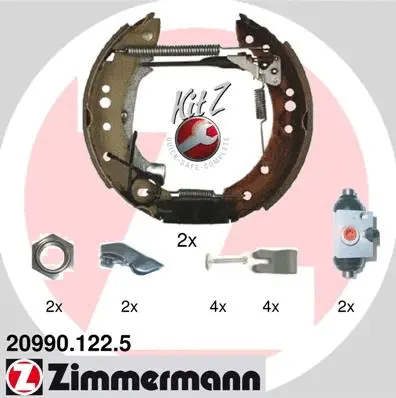 Jeu de mâchoires de frein ZIMMERMANN 20990.122.5