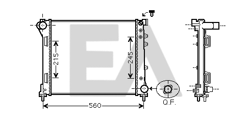 Radiateur, refroidissement du moteur EACLIMA 31R25142