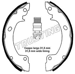 Jeu de mâchoires de frein TRUSTING 046.200