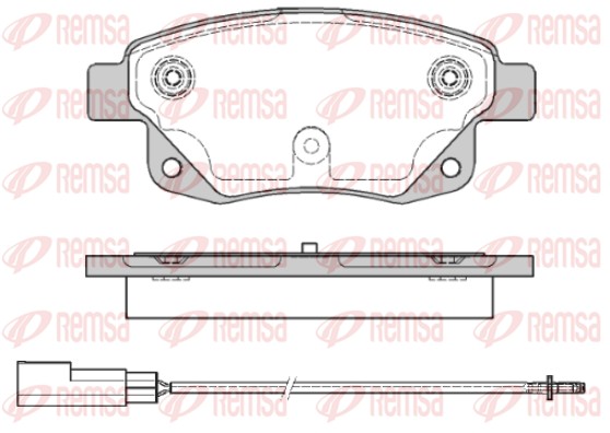 Kit de plaquettes de frein, frein à disque REMSA 1252.01