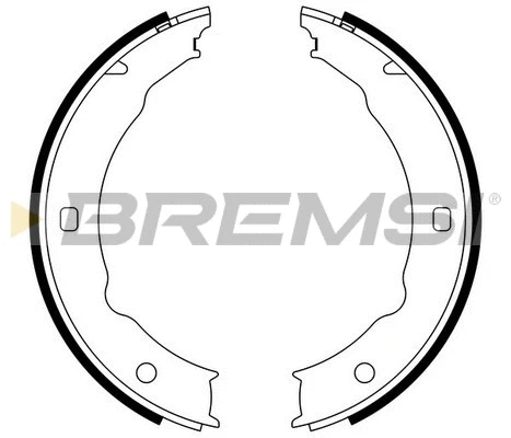 Jeu de mâchoires de frein, frein de stationnement BREMSI GF0387