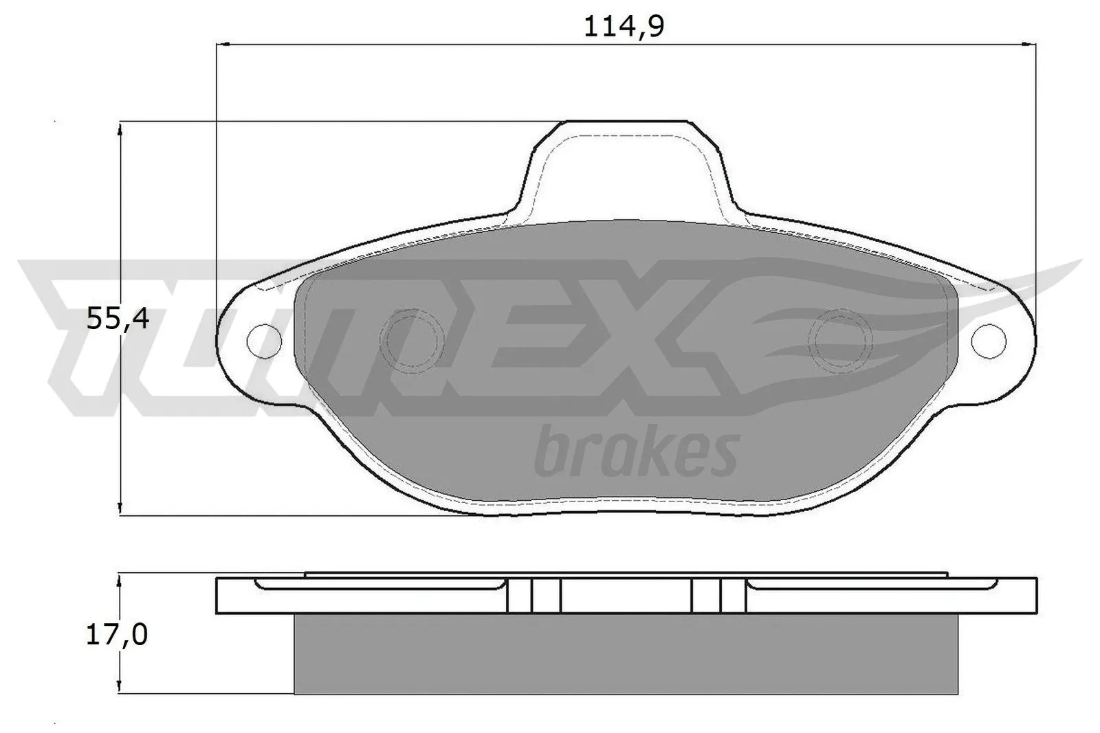 Kit de plaquettes de frein, frein à disque TOMEX Brakes TX 12-41