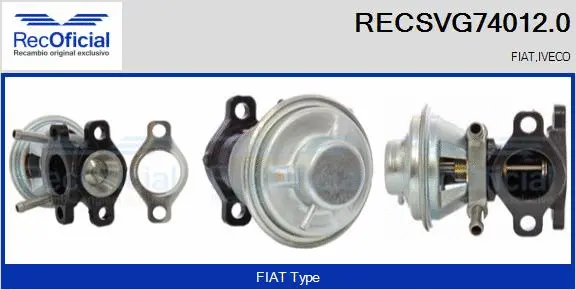 Vanne EGR RECOFICIAL RECSVG74012.0