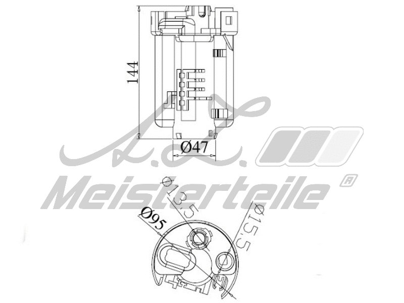 Filtre à carburant A.Z. Meisterteile AZMT-41-020-1438