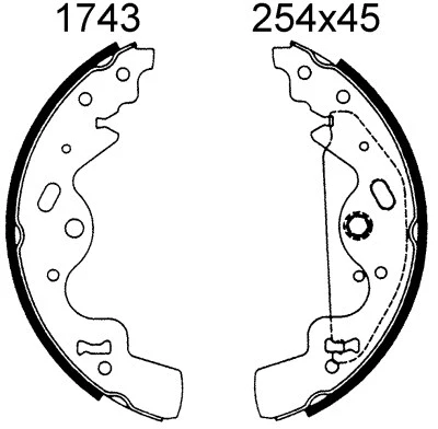 Jeu de mâchoires de frein BSF 01743