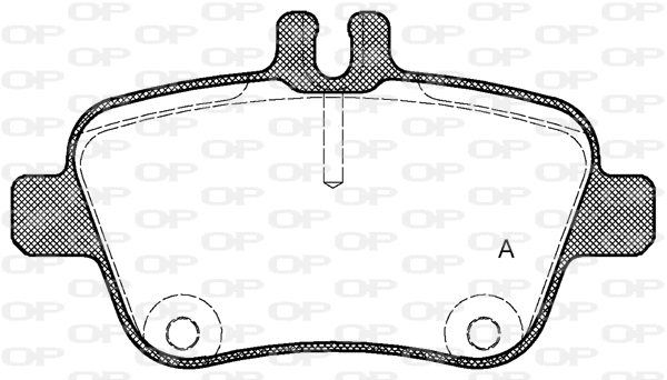 Kit de plaquettes de frein, frein à disque OPEN PARTS BPA1477.00
