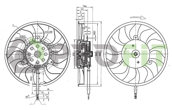 Ventilateur, refroidissement du moteur PROFIT 1850-0069