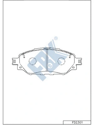 Kit de plaquettes de frein, frein à disque FBK FD2301