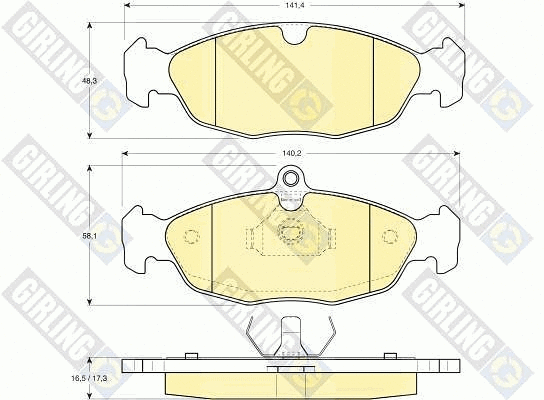 Kit de plaquettes de frein, frein à disque GIRLING 6110402