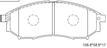 Kit de plaquettes de frein, frein à disque ASIMCO KD1755