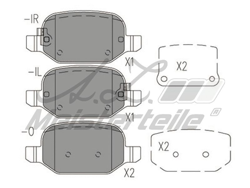 Kit de plaquettes de frein, frein à disque A.Z. Meisterteile AZMT-44-022-1787