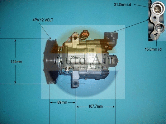 Compresseur, climatisation AUTO AIR GLOUCESTER 14-1451