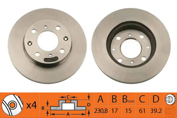 Disque de frein SB BR28120T