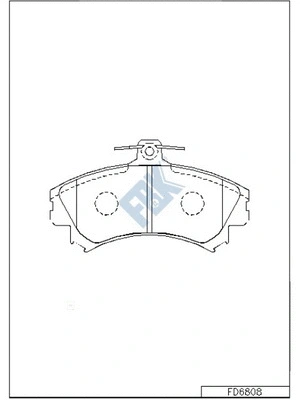 Kit de plaquettes de frein, frein à disque FBK FD6808
