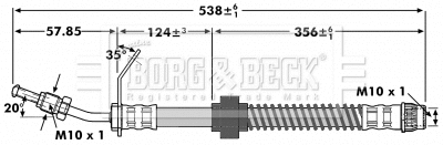 Flexible de frein BORG & BECK BBH7131