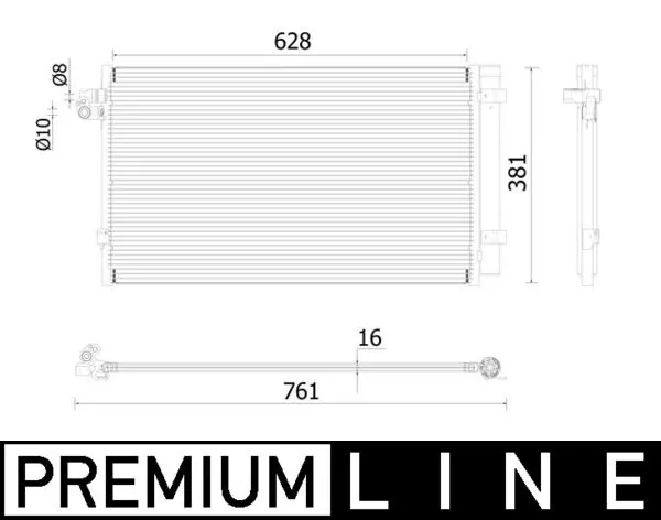 Condenseur, climatisation MAHLE AC 99 000P