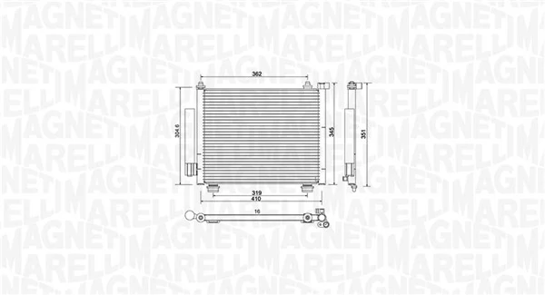 Condenseur, climatisation MAGNETI MARELLI 350203993000