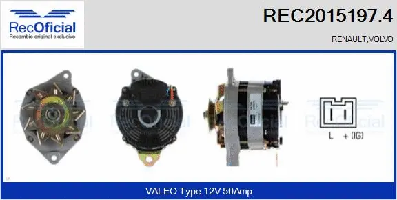 Alternateur RECOFICIAL REC2015197.4