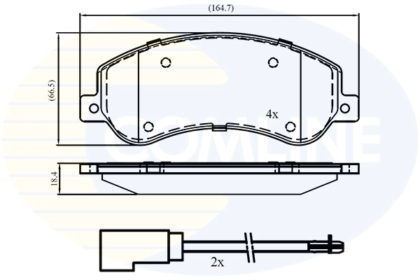 Kit de plaquettes de frein, frein à disque COMLINE CBP21512