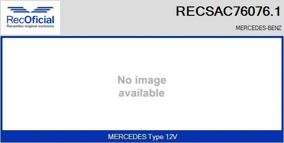 Compresseur, climatisation RECOFICIAL RECSAC76076.1