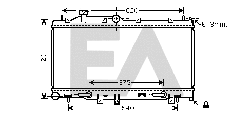Radiateur, refroidissement du moteur EACLIMA 31R68036
