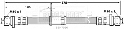 Flexible de frein BORG & BECK BBH7030